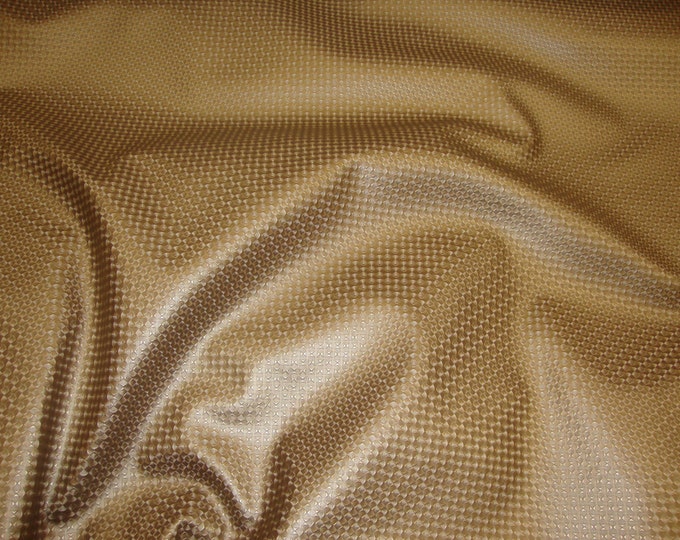 Bronze Halo circular pattern pleather upholstery vinyl fabric per yard