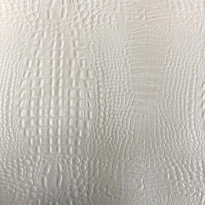White Marine Gator Upholstery Crafting Outdoor Vinyl Fabric - Sold By The Yard - 54&quot;