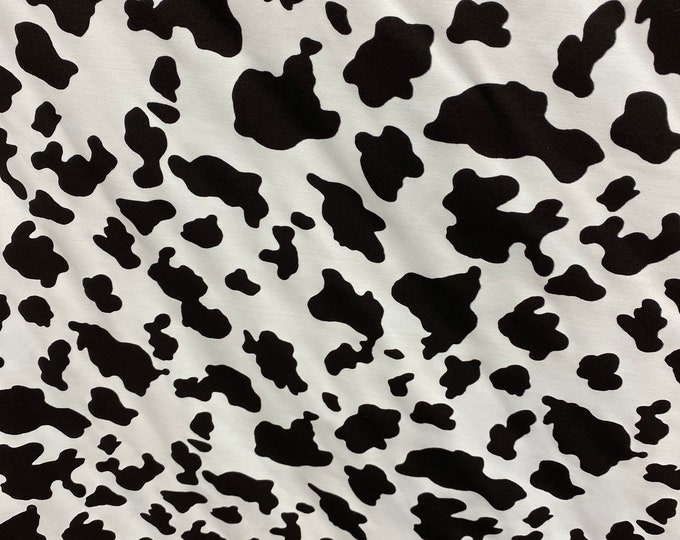 Cow nylon spandex 4 way stretch fabric 58" Wide, BY THE YARD