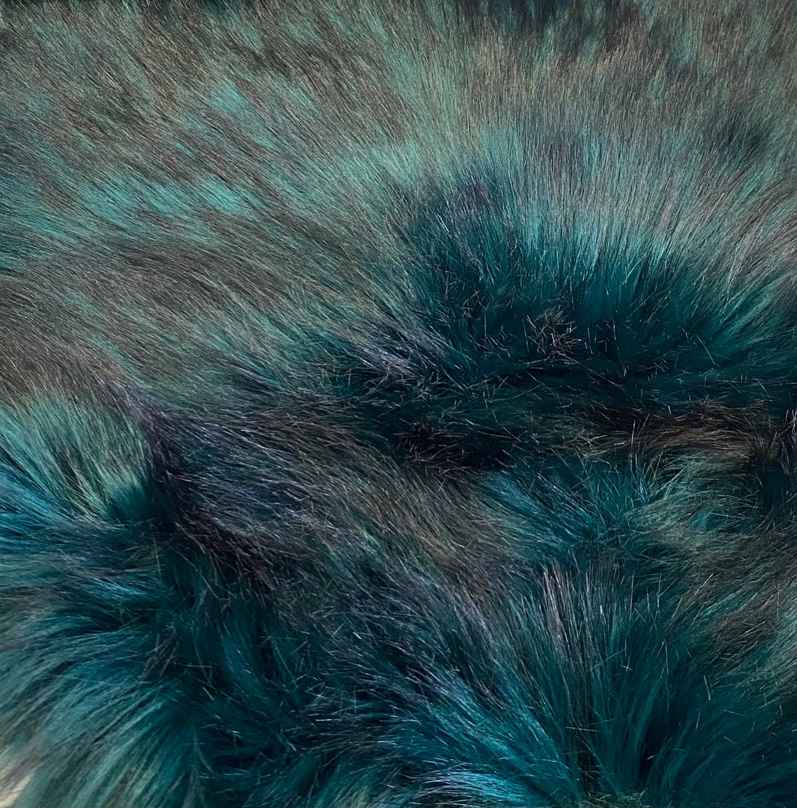 8' X 10' Husky Teal Green Fur Faux Fur Rug Rectangle Etsy