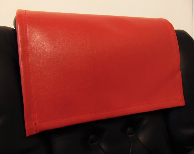 Vinyl, Red Houston, 14x30, Sofa, Loveseat, Chaise, Theater Seat, RV Cover, Chair Caps, Headrest Pad, Recliner Head Cover, Protector