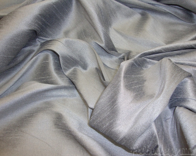 Limestone Shantung Dupioni Faux Silk two tone fabric BY THE YARD 54" wide
