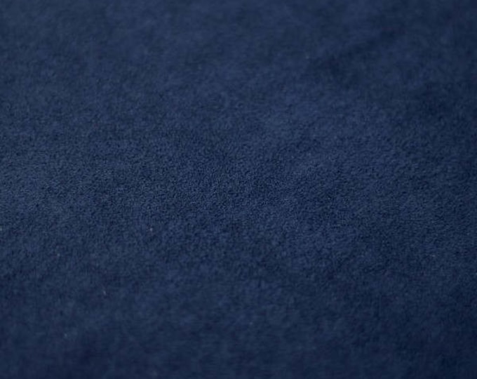 Suede stretch Polyester spandex navy faux suede apparel clothing  fabric by the yard 58" Wide