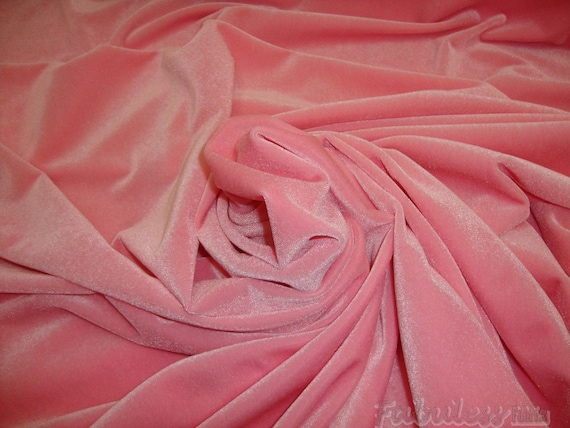 2 way Stretch Crushed Velvet (Dusty pink)