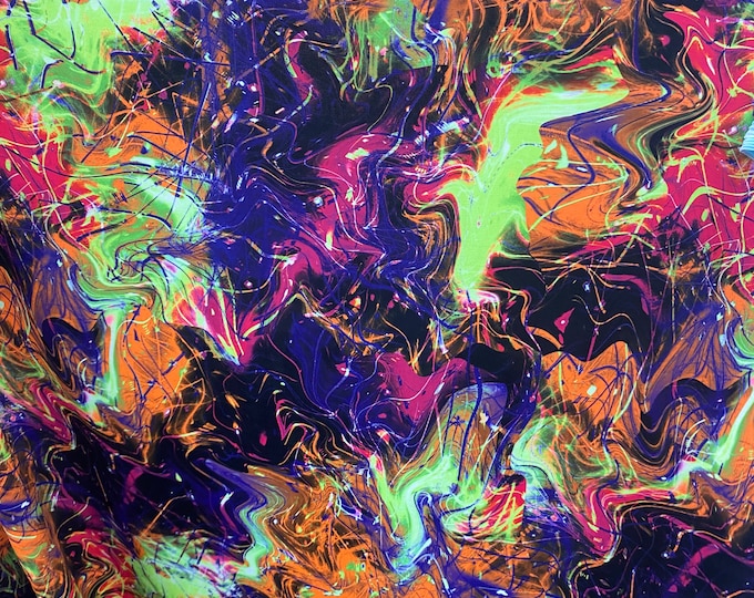 Galaxy explosion spandex 4-Way Stretch Fabric by the yard 60 " Wide