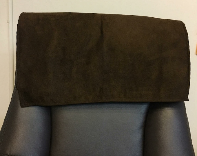 Recliner protector brown suede Sofa, Loveseat, Chaise, Theater Seat, RV Cover, Chair Caps, Headrest Pad, Recliner Head Cover, Furniture