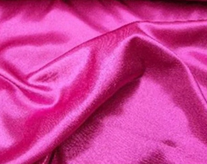 Fuchsia Satin Crepe Fabric 60" Wide Sold By the yard