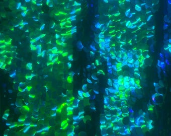 Mermaid Shiny 20mm paillette sequin on mesh fabric sold by yard