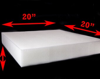 2"x 20"x 20" or 3"x 20"x 20"High Density Seat Foam Cushion Replacement Upholstery Per Sheet