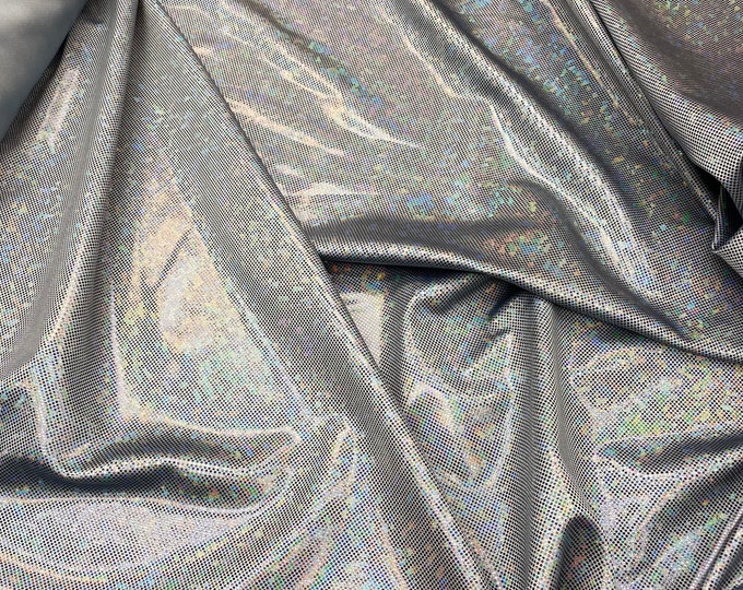Smoke shattered  Spandex Hologram fabric per yard