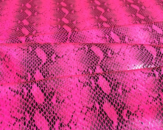 Neon pink Snake Skin Reptile Venom Nylon Spandex print fabric