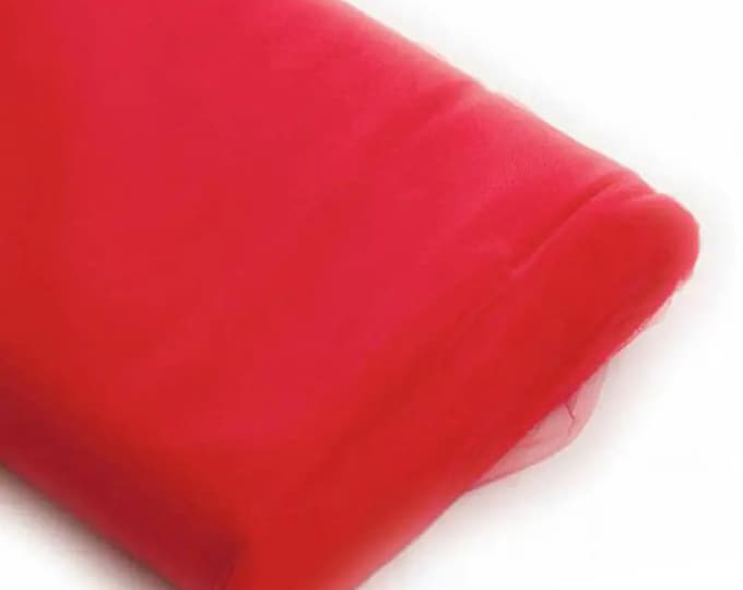 Red Tulle Fabric - 54" x 40 Yards Bolt - Ideal for Weddings, Veils, Party Decorations