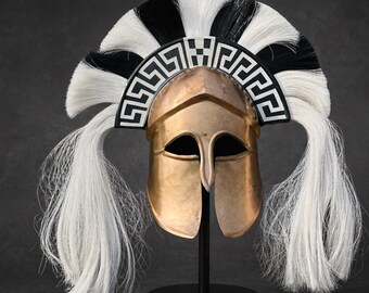 Handmade Steel Corinthian Helmet | Authentic Greek Warrior Costume Display
