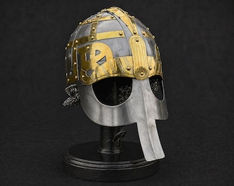 Viking Chainmail Helmet | Vandal Medusa Steel Brass Armor Reenactment Headwear