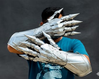 Nazgul Gloves Set | Medieval Armour gloves set | Steel Armour gloves set | Costume gloves gauntlets | Gauntlet gloves pair | Halloween Gift