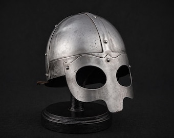 Viking Steel Helmet | Hand Forged Vandal Medusa Armor, Reenactment Ready