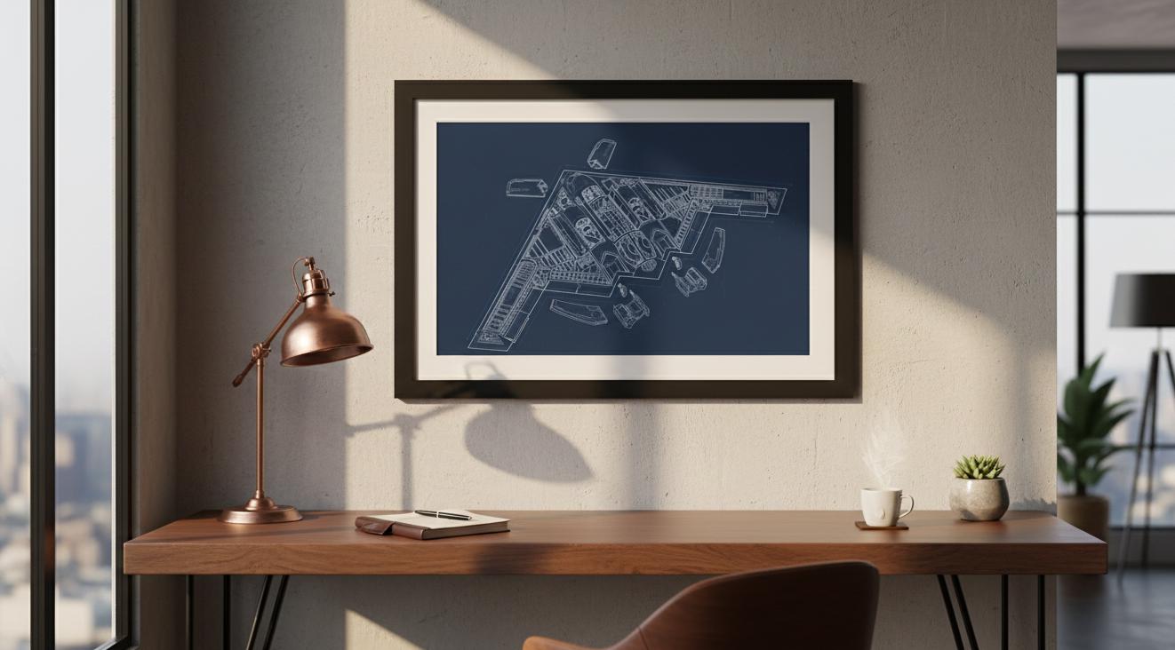 B-2 Bomber Blueprint Wall Art | Engineering Diagram | Digital Download ...