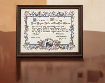 Editable Medieval Marriage Certificate, Renaissance Vow Renewal, Gothic Wedding Decor (Digital Download)
