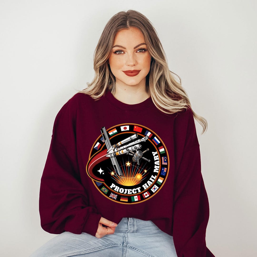 Mary Ringer Project Hail Mary Ringer Sweatshirt, Space Mission Graphic Tee - Etsy