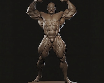 Figura de musculoso legendario (STL/impresión 3D) - Culturista extremo - Estatua de monstruo de masas imprimible (STL)
