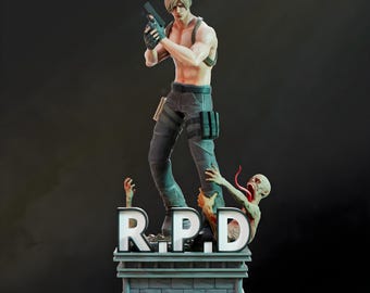 Tactical Survivor Agent STL | 3D Print Figurine Muscle Shooter Hero | Printable Stl Combat Officer Model | Display Titan