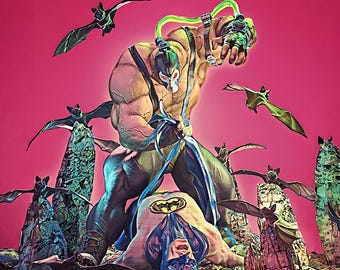 Dark Vigilante vs Masked Brute STL | Epic Battle Diorama 3D Print Figurine | Gotham Style Fighter Scene | Superhero Clash Statue