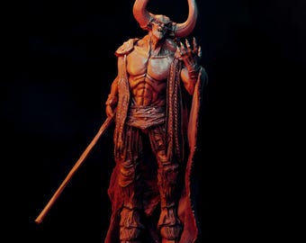 Dark Demon Lord STL | Horned Hell King 3D Print Figurine | Gothic Horror Creature | Fantasy Devil Statue | Printable STL