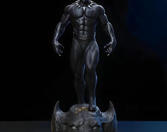Shadow Panther Warrior 3D Print Figurine STL - Stealth Feline Hero 3D Print Figurine STL File