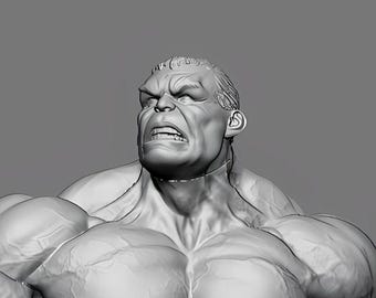Gamma Rage Titan STL | 3D Print Figurine Massive Muscle Brute | Printable Stl Power Giant Model | Display Colossus