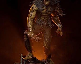 Stitched Lightning Brute STL | 3D Print Figurine Reanimated Monster | Printable Stl Gothic Horror