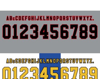 United 1996–1997 Nameset – AI Vector File – Retro Shirt Font – Instant Download