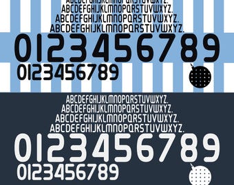 Argentina 2008 Football Nameset AI File - Retro Font - Instant Download