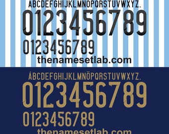 Argentina 2014 Football Nameset AI File - Retro Font - Instant Download