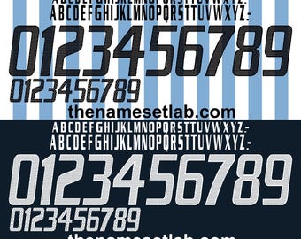 Argentina 1995 Football Nameset AI File - Retro Font - Instant Download