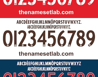 Archivo AI del conjunto de nombres del B Múnich 2013-2014 - Fuente retro - Descarga instantánea