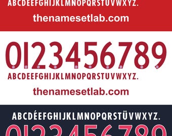 B Munich 2015-2016 Nameset AI File - Retro Font - Instant Download