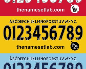 English Premier 2007–2017 Nameset Vector AI File - Retro Font - Instant Download