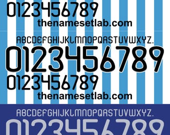 Argentina 2010 Football Nameset AI File - Retro Font - Instant Download