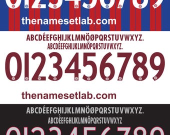B Munich 2014-2015 Nameset AI File - Retro Font - Instant Download