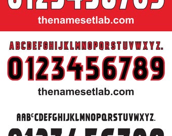 United 1997–1999 Nameset – AI Vector File – Retro Shirt Font – Instant Download