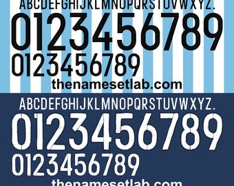 Argentina 2016 Football Nameset AI File - Retro Font - Instant Download