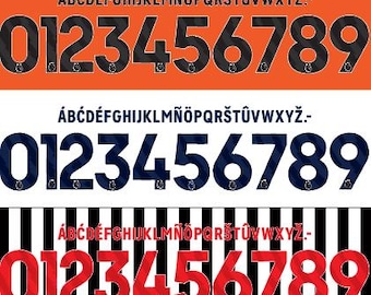 English Premier 2023–2024 Nameset Vector Font AI File - Retro Font - Instant Download
