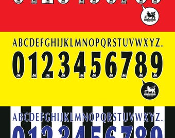 English Premier 1997–2007 Nameset Vector AI File - Retro Font - Instant Download