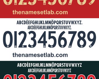 B Munich 2011-2012 Nameset AI File - Retro Font - Instant Download
