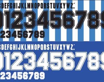 Argentina 1994 Football Nameset AI File - Retro Font - Instant Download