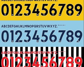 English Premier 2017–2023 Nameset Vector Font AI File - Retro Font - Instant Download