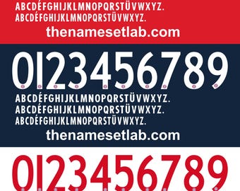 B Munich 2017-2018 Nameset AI File - Retro Font - Instant Download
