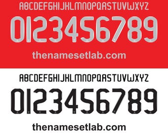 United 2007–2008 CL Nameset – AI Vector File – Retro Shirt Font – Instant Download