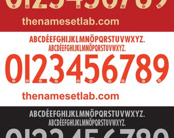 B Munich 2012-2013 Nameset AI File - Retro Font - Instant Download
