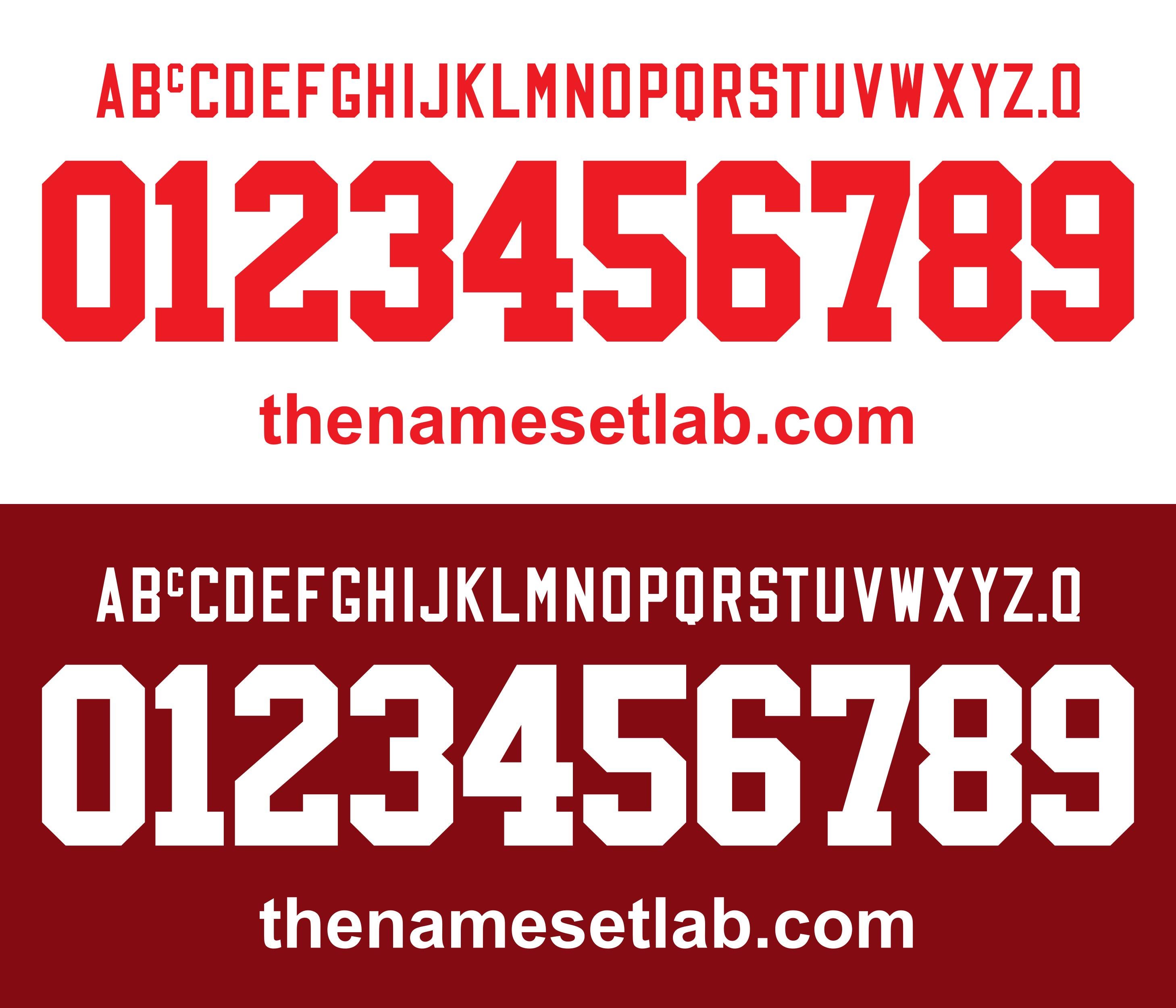 England 1994–1996 Football Nameset – AI Vector File (instant